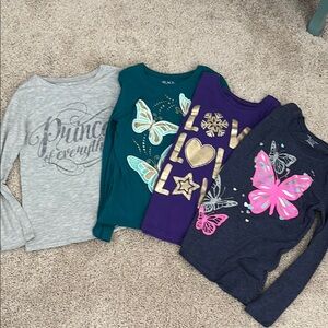 Girls' Long Sleeve Graphic Tees Set